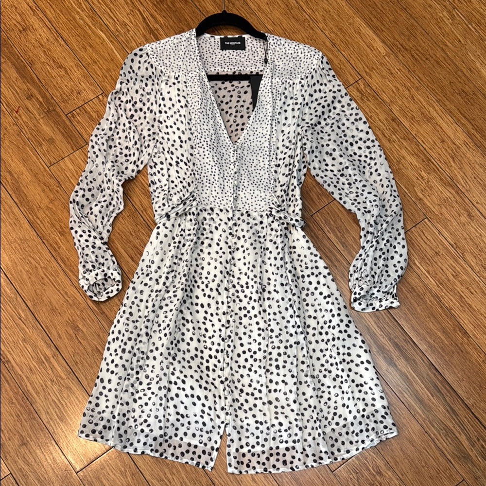 Chic Black and White Polka Dot Dress